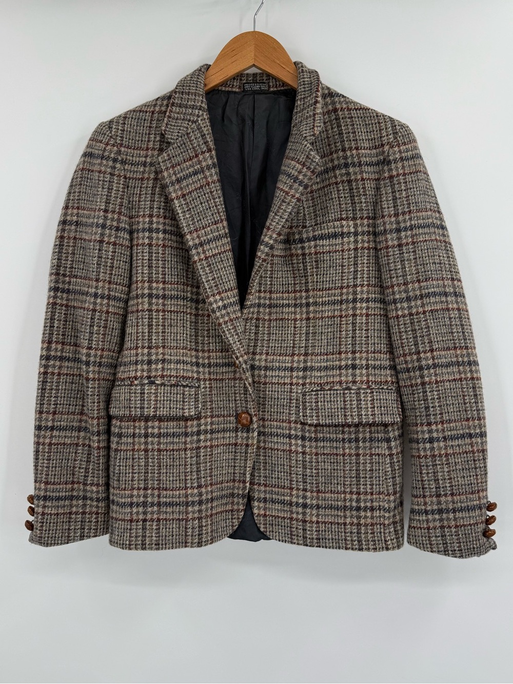 Christian Brooks Vintage Glen Plaid Tweed Blazer | Brown Multi | Small